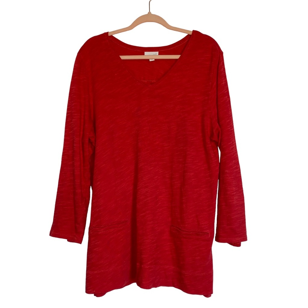 J Jill 100% Cotton Boho Lagenlook Tunic Blouse Top | J Jill Cotton Oversized